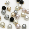 High end shaped pearl metal button