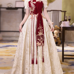High end customized French style minimalist women's dress
