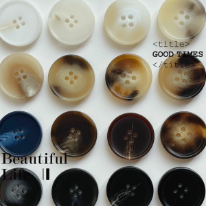 Classic resin fine edged button