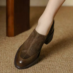Handmade custom women's shoes with retro style deep mouth single shoes