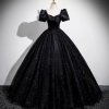 Black Adult Ceremony Puff Skirt Solo Performance Dress