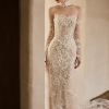 2026 New Model Off-Shoulder Fish-Tail Wedding Dress with Main Fabric and Lace