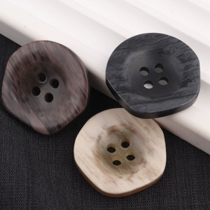 High-grade resin yellow irregular button