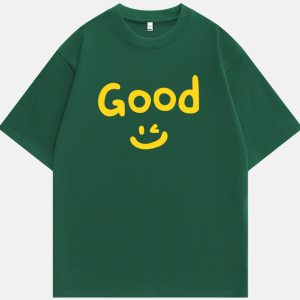 Green summer short sleeved shirt